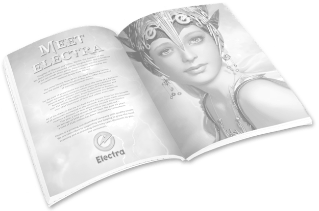 Electra, Branding, Print Design